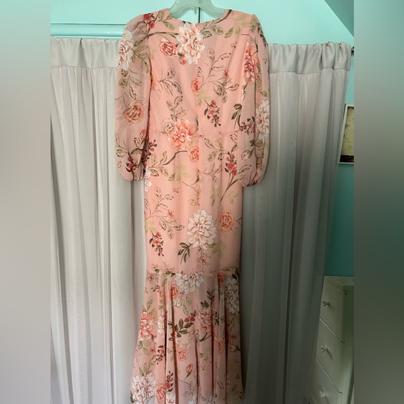 Nordstrom Eliza J Floral Ruched Maxi Dress in Blush - Picture 4 of 11